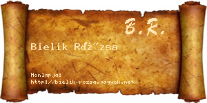 Bielik Rózsa névjegykártya