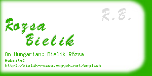 rozsa bielik business card
