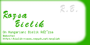 rozsa bielik business card